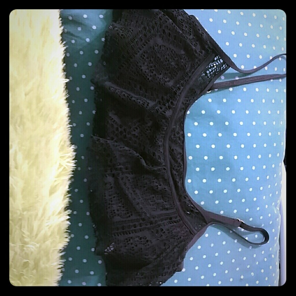 Black swim suit top
