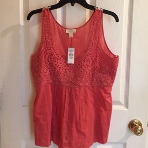 Burnt orange/peach LOFT tank top