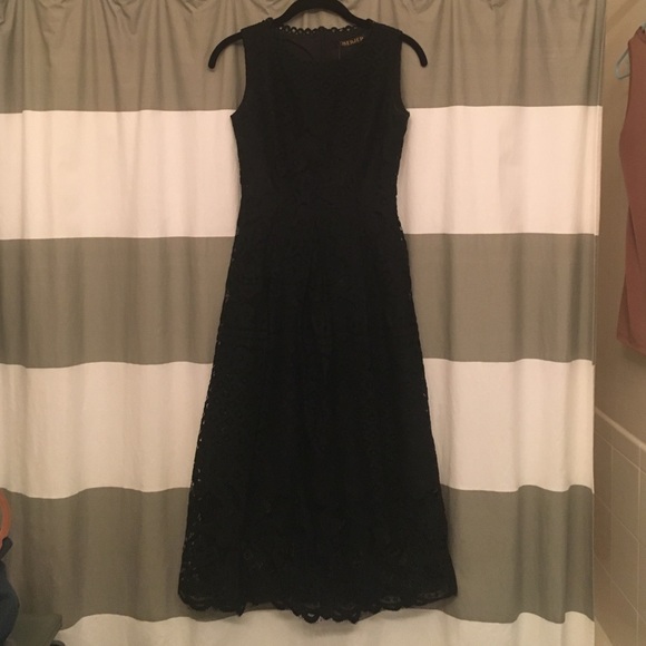 StyleWe Black Eyelet midi dress