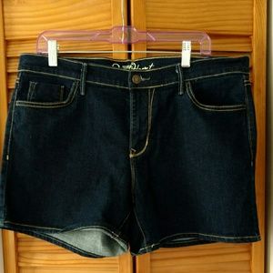 Dark denim shorts
