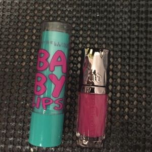 Baby Lips& sample sized Urban Decay lipgloss