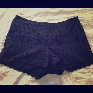 Jcrew scalloped lace shorts high waist