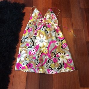 Colorful halter dress