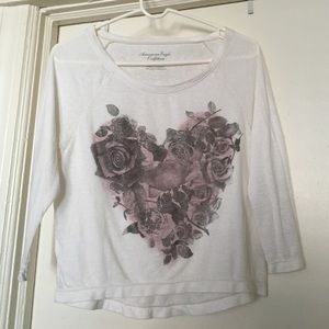 American Eagle Quarter Sleeve Top