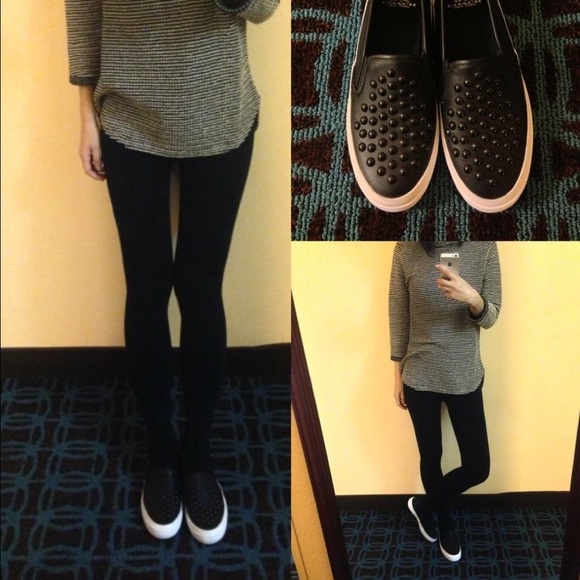 Not for sale, modeling for Coach loafers