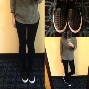 Not for sale, modeling for Coach loafers