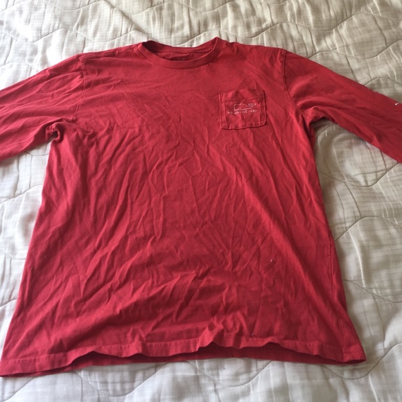 Vineyard Vines Boys XL Red Long Sleeve Tee