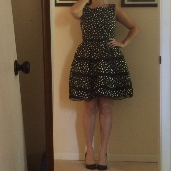 Black & White Polka Dot Fit & Flare Dress