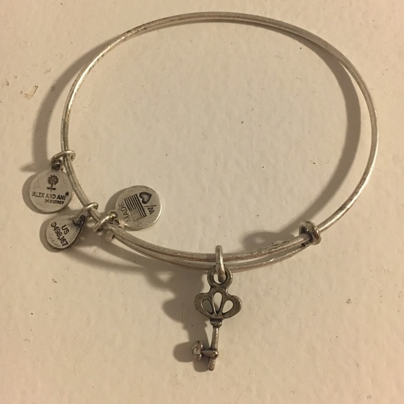 Alex and Ani silver key bracelet