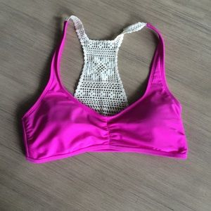 Aerie Fuschia Bikini Top