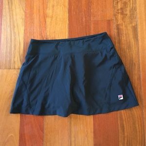 Fila, black, tennis or running skirt, small