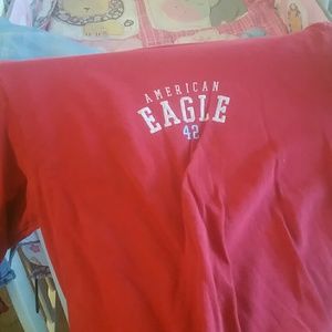 Long sleeve red American eagle blouse