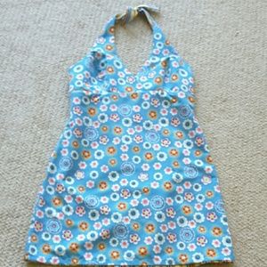 Reversible halter dress with back zipper. Size L