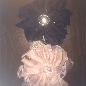 Lace flower bows