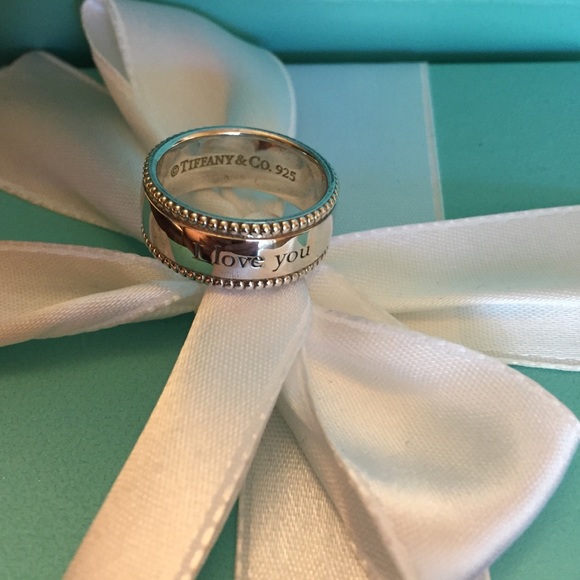 Tiffany & Co. Jewelry - Tiffany & Co Sterling Silver I Love You Ring w Box