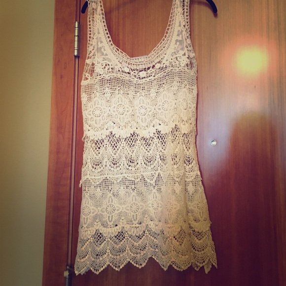 Lace beach cover up