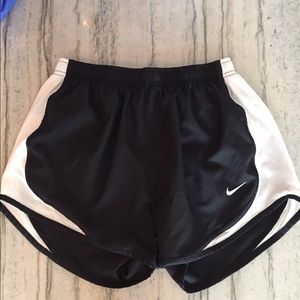 Nike Dri-fit black & white shorts (size medium)