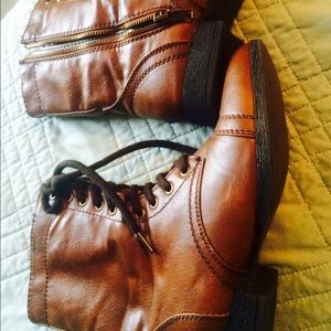 Brown Lace Up Boots
