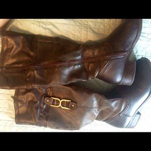 Brown Faux Leather boots