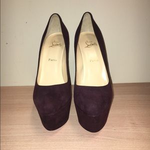 Deep burgundy/wine Authentic Louboutin pumps