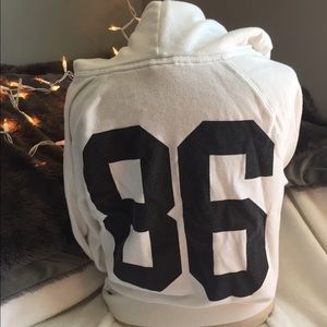 Pink 86 zip-up hoodie