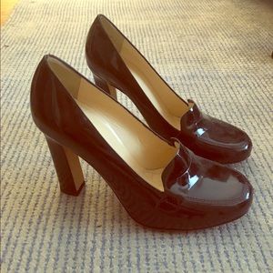 Kate Spade black patent leather heels, size 9