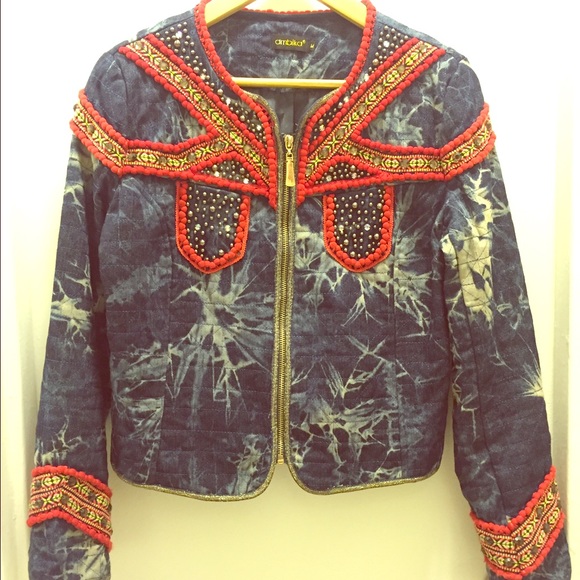 Ambika denim jacket with embellishment. - Picture 1 of 4