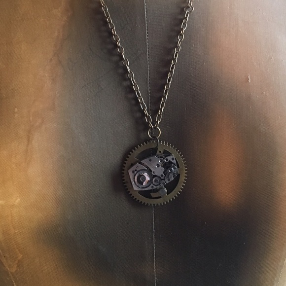 Vintage Jewelry Vintage Exposed Watch On Long Chain Poshmark