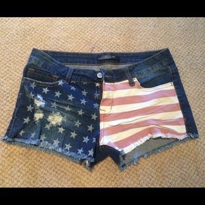 American flag denim shorts!