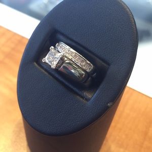❌❌SOLD❌❌14k princess cut sol .70ct and 14k band