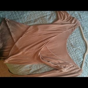 Tan Brown Charlotte Russe Top Twisted Back