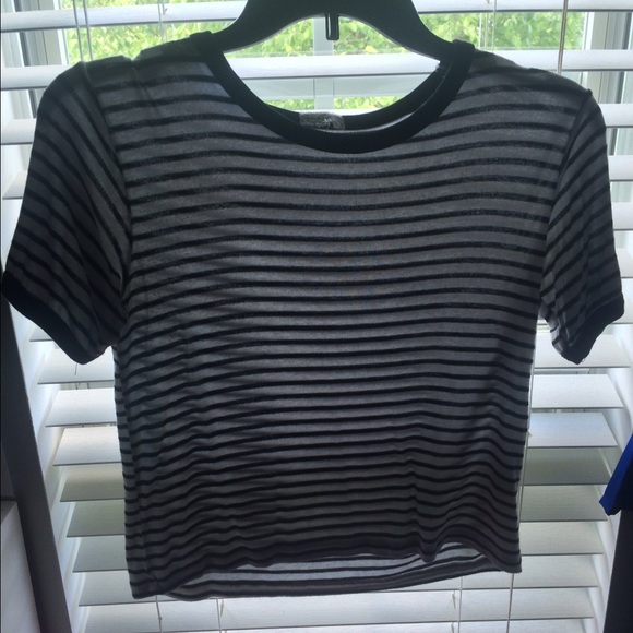 black and white striped t