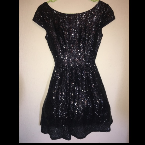 Navy Sequin Formal Dress
