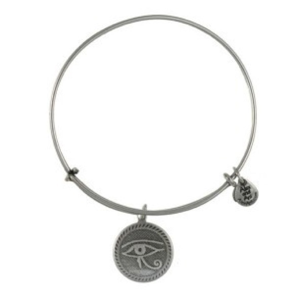 Alex and Ani Silver Evil Eye Bangle