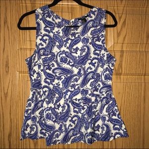 Paisley peplum top