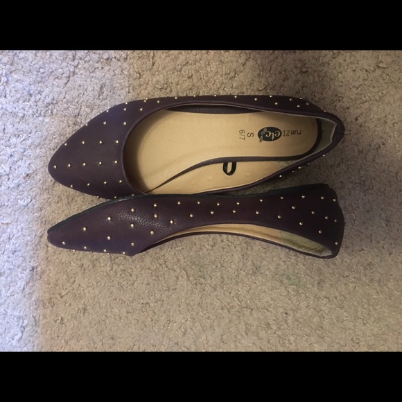 Purple Studded Flats