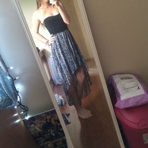 Lovely patterned high-low dress