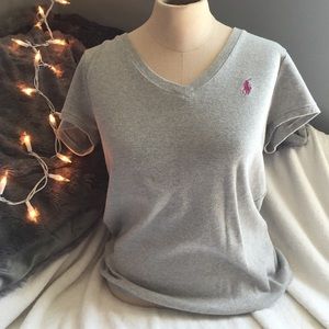 authentic grey polo t-shirt