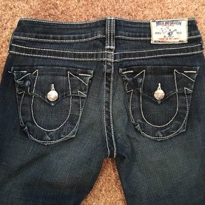 True Religion Becky size 27 New Large Logo Pocket