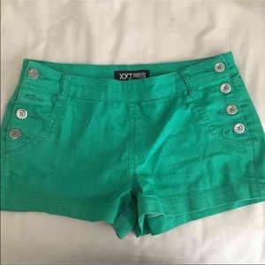 Denim high waisted shorts