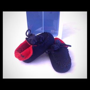 Ralph Lauren Boys Moccasin Slippers - Sz 3