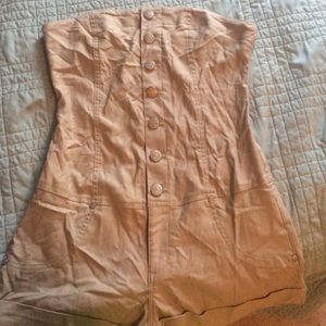 strapless rhomper tan