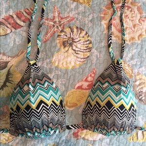 Chevron bathing suit top