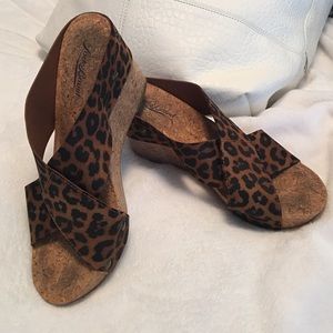 Leopard Lucky Brand Wedges!