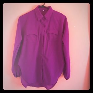 Bright purple/magenta blouse