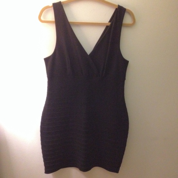 Black Express bodycon dress