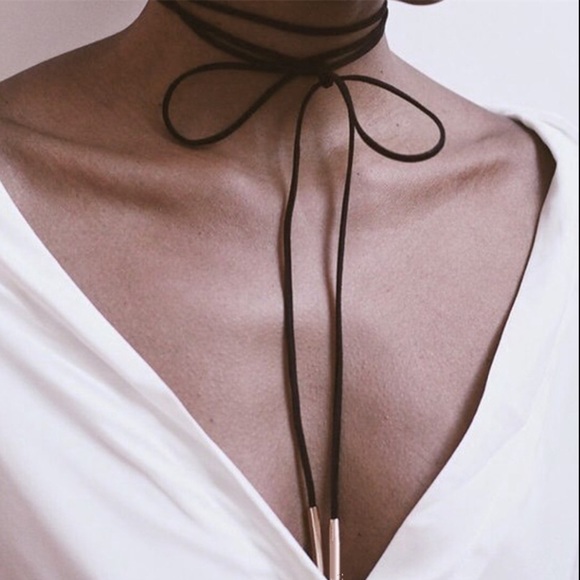 Vegan Suede Leather double wrap chocker/necklace - Picture 4 of 5
