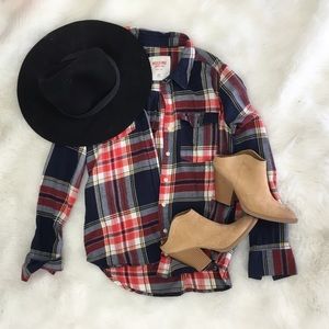 🔵CHEAPER on MERCARI Plaid button down