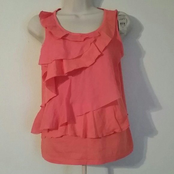 Tops - Ann Taylor Loft Petite Ruffle Tank Size XSP