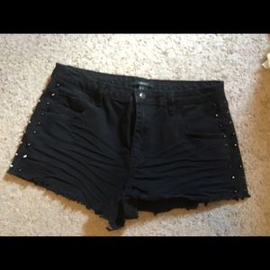 F21 Black Shorts wh Studs